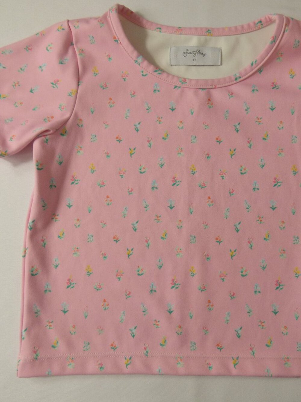 Sweet Honey Toddler Pink Floral Swim Shirt, Size 4T